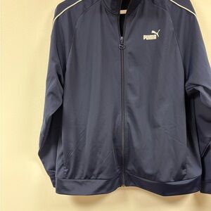 Puma Dark Blue Full Zip-Up Jacket with pockets Size L